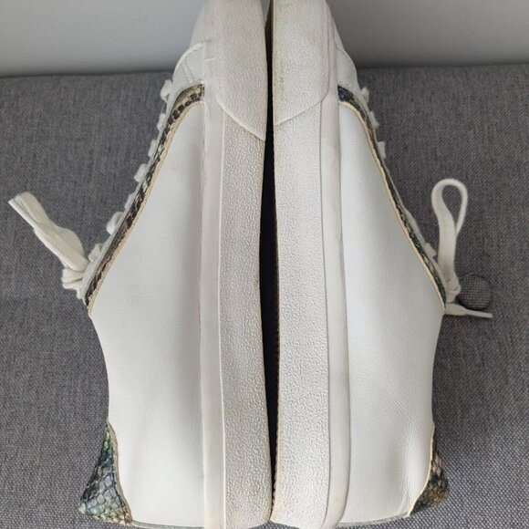 Madewell Sidewalk Low-Top Sneakers in Snake-Embossed Leather – Women's size 8 - Picture 5 of 7